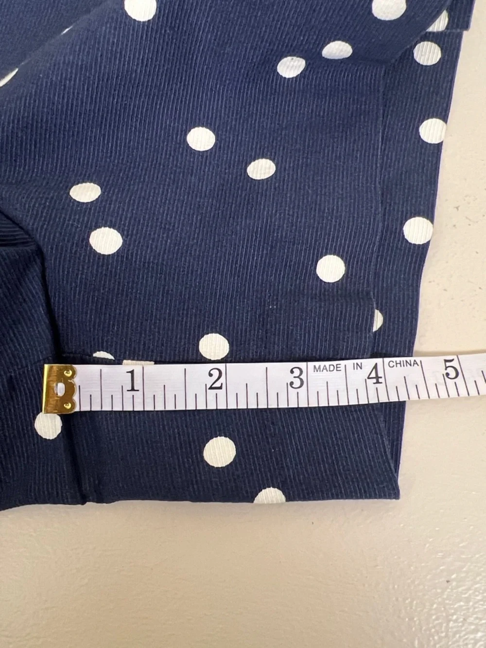 New J Crew High Waisted Pleated Indigo Polka Dot Shorts Size 00